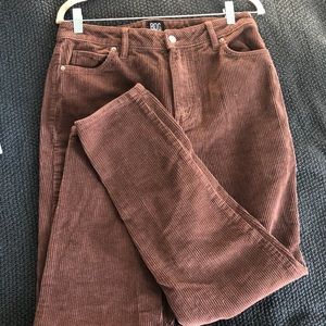 UO brown corduroy mom high-rise pants
